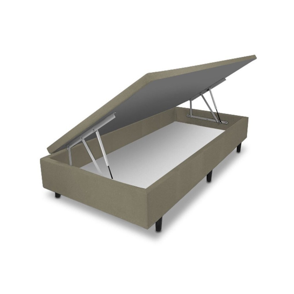 Box Bau Italian Abertura Lateral Solteirão Yescasa Bege em Oferta na Shopee