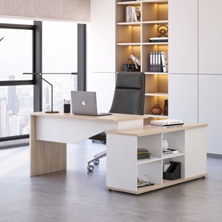 Escrivaninha Mesa Escritório Diretor em L 3 Gavetas Rolig em Oferta na Shopee