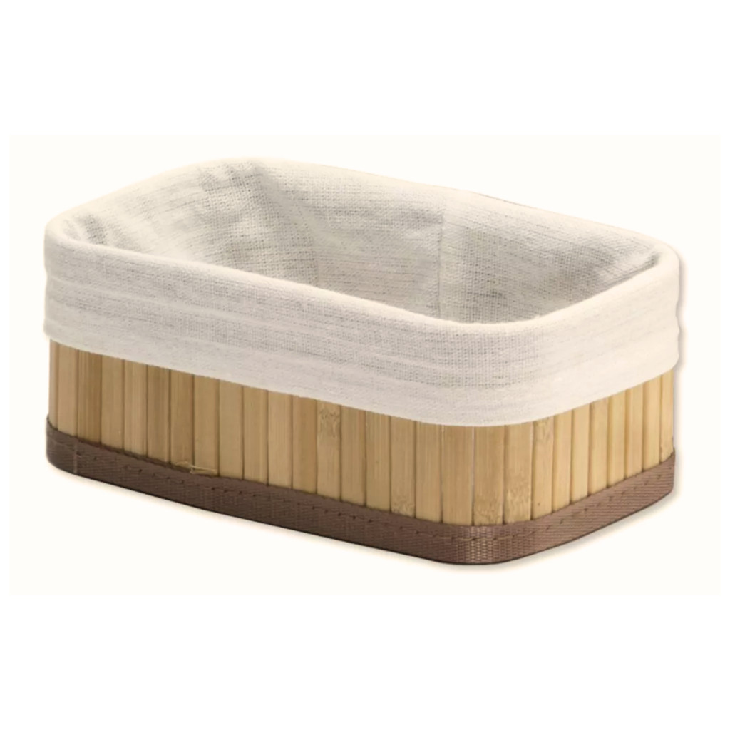 Cesto de Bambu Decorativo Cachepot Pequeno p/ Organizar Casa