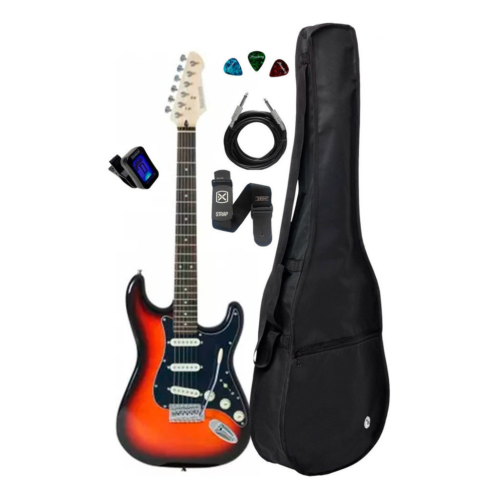 Guitarra Strinberg Rw50 Sb Sunburst+ Capa Luxo + Paletas em Oferta na Shopee