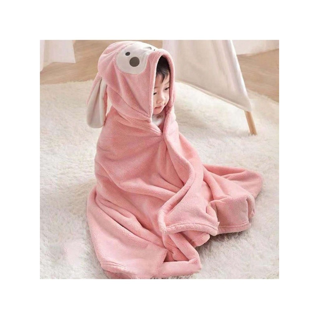 Toalha De Banho Infantil com Capuz e Botão, Com Touca De Orelhas Pano de Enxugar Alta Absorção
