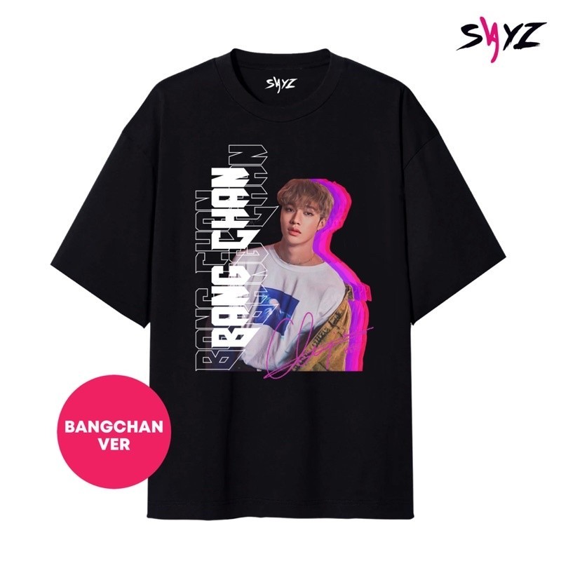 Camiseta Estilosa Estampa Diversas Integrantes Coreanos da Banda Stray Blusa Unissex Tecido Algodão