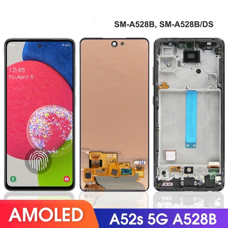 6.5" Super Oled A52S 5G&A52 4G&A52 5G Frontal Incell&Oled Tela Lcd Com Aro Compativel A525 A526 A528 SM-A528F Nova