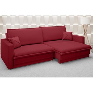 Sofá Tango 2,00m sem caixa, Retrátil e Reclinável Velosuede Vermelho - NETSOFAS em Oferta na Shopee