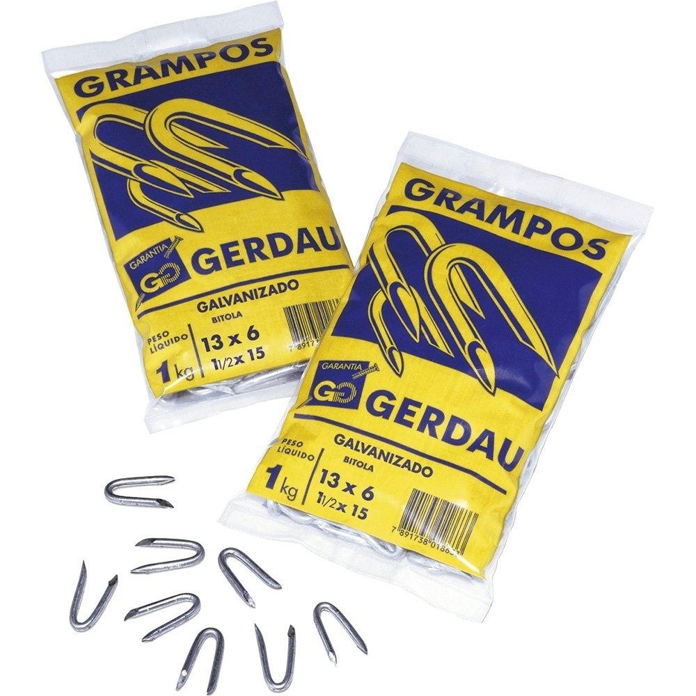 Grampo Gerdau Galvanizado 1x9P 1kg - Embalagem com 20 Unidades em Oferta na Shopee
