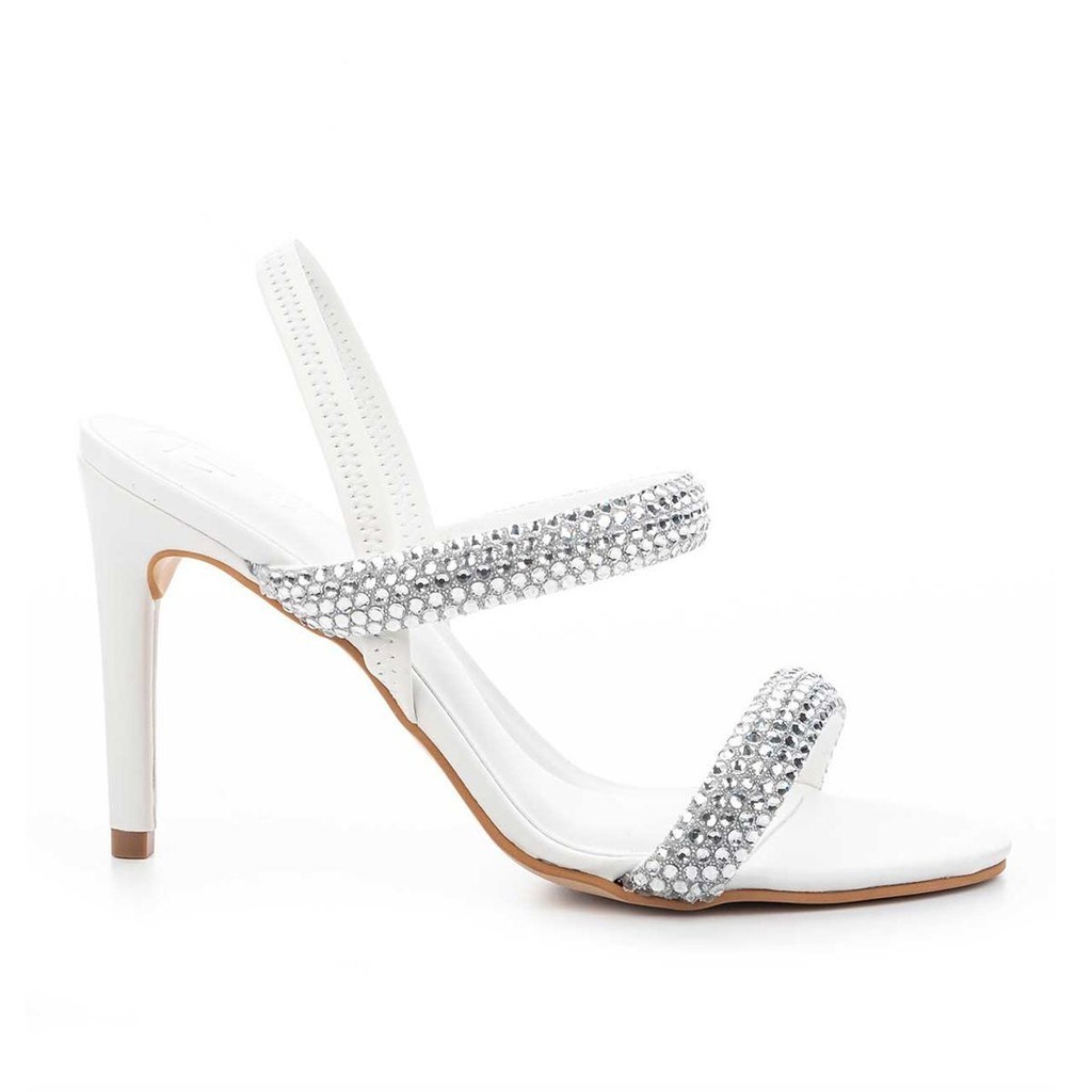 Sandália Tanara de Salto Alto Com Pedrarias