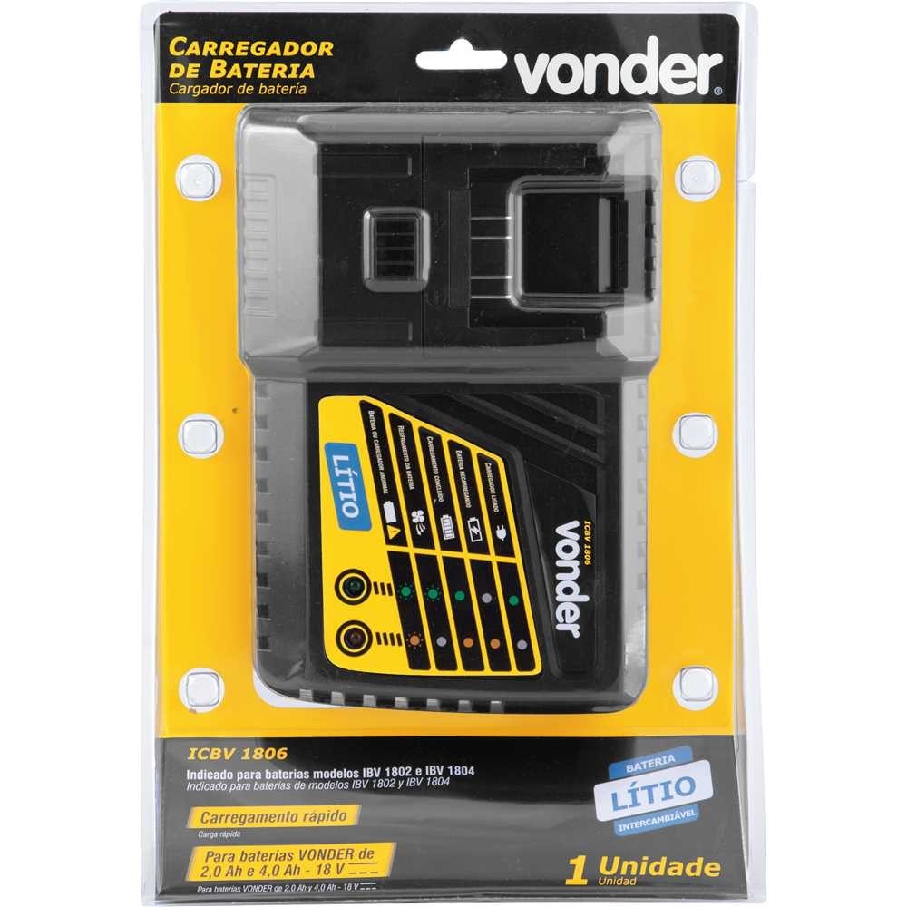 Carregador De Bateria 18V Rápido Icbv 1806 Vonder em Oferta na Shopee