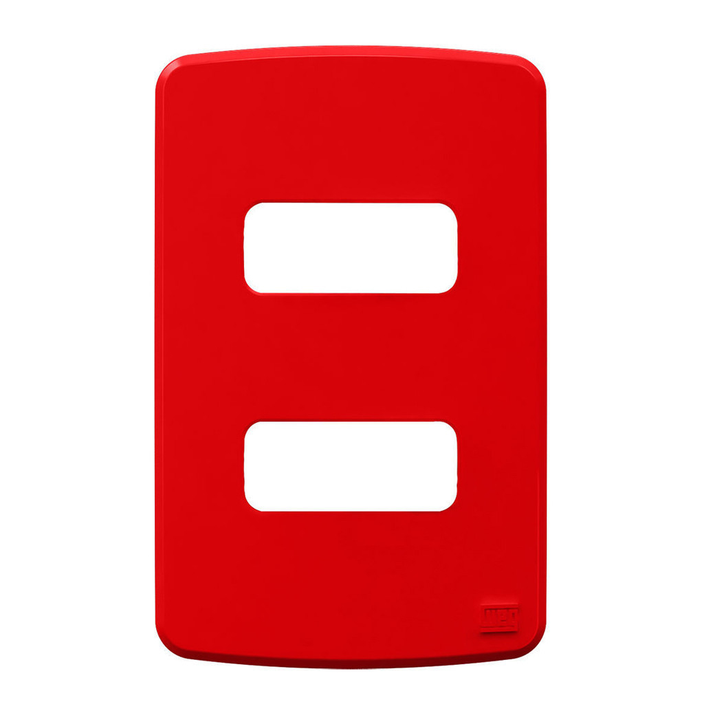 Placa Acabamento 4x2 2 Postos Separados Vermelho Composé Weg
