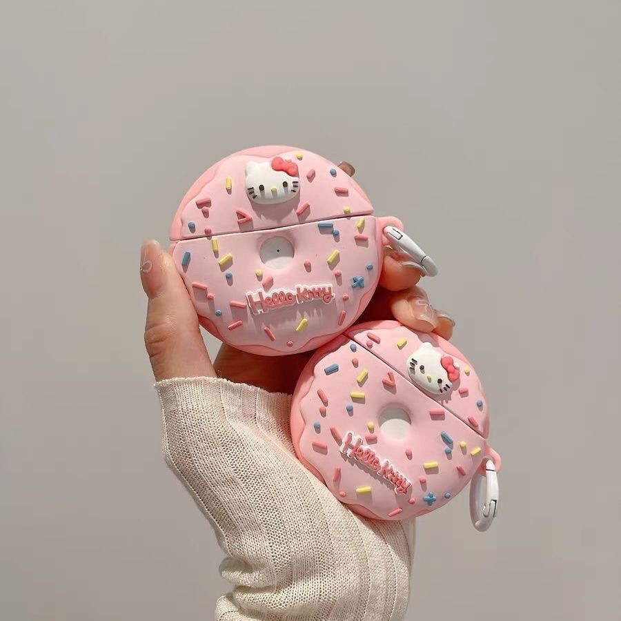 Donuts Kitty Capa De Silicone Para Apple AirPods Pro 2 Cartoon Fone De Ouvido 1 2 3 Pro2 Macia Fones Sem Fio em Oferta na Shopee
