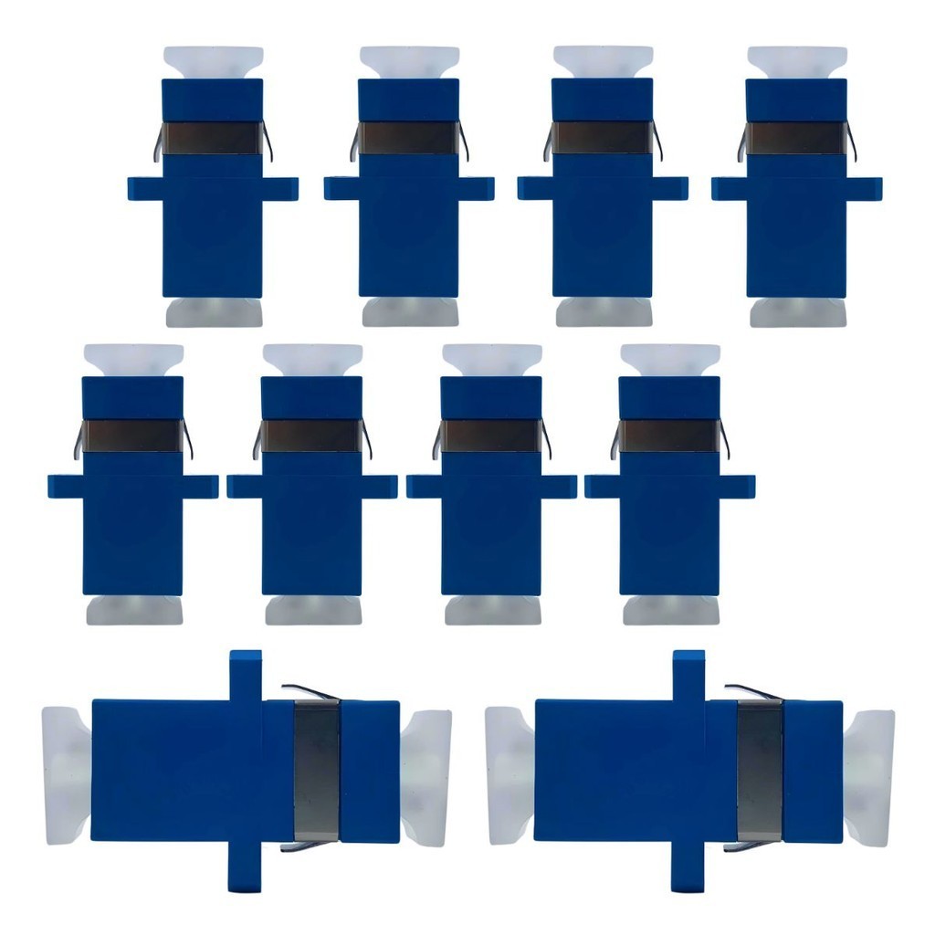 Kit 25  Emenda Adaptador Fibra Óptica SC-UPC Simplex Azul Novo + NFe *para zerar estoque*