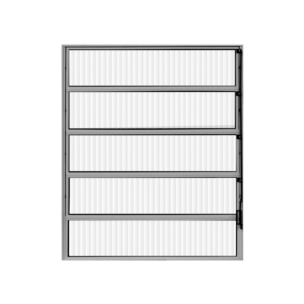 Janela de Alumínio Basculante 100x80cm Hale Esquadrias Cinza em Oferta na Shopee