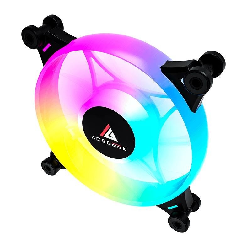 Ventoinha Acegeek Crystal, 120mm, ARGB, Preto, AG-CRYSTAL-BK
