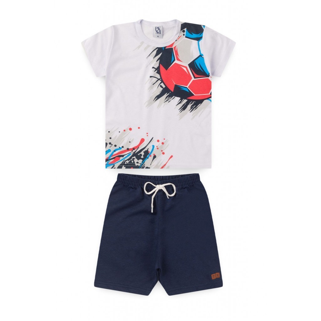 Conjunto Masculino Infantil Colorful Goal em Oferta na Shopee