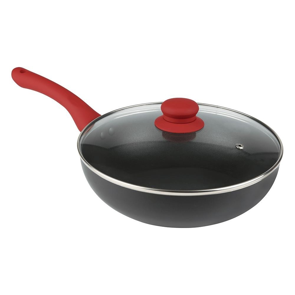 Panela Wok Mor Aroma 24cm, 2,3 Litros, Alumínio, Preto - 30050031 em Oferta na Shopee