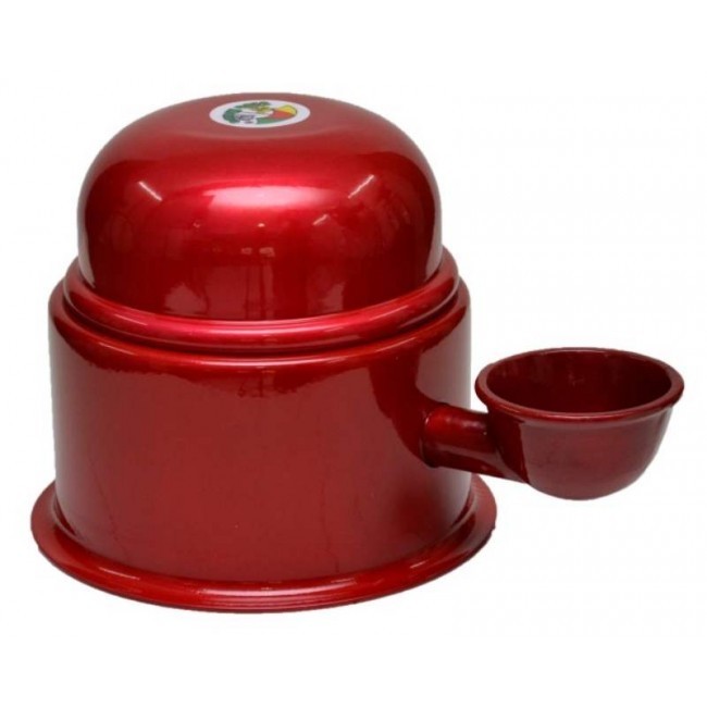 Bebedouro vida mansa aluminio cão/gato pelo longo 700ml Vermelho