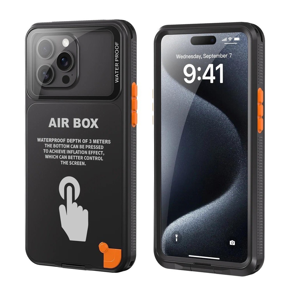 Capa Completa À Prova D'água Para iPhone 16 15 14 13 12 Pro Max Plus Subaquática Tomando De Poeira Natação Profissional