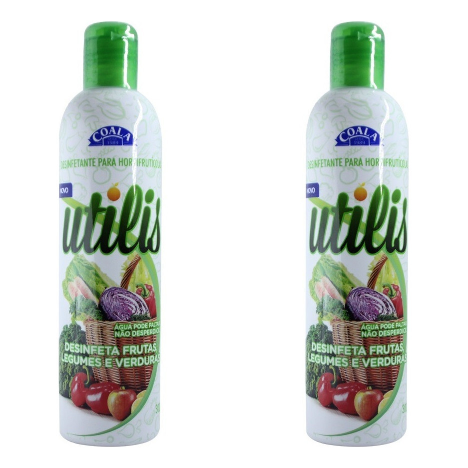 Kit 2 Desinfetante de Frutas Verduras e Legumes - Coala Utilis 300ML