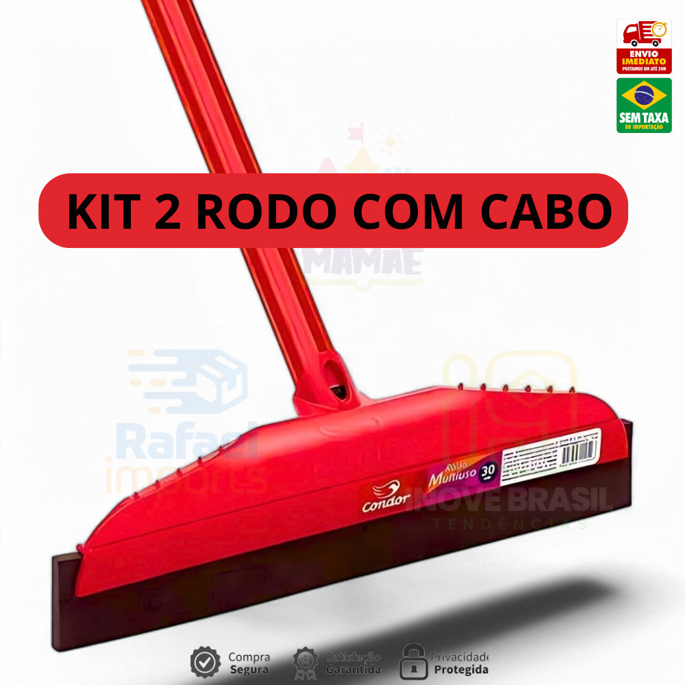 KIT 2 OU 1 Rodo em Plástico 40cm com e  sem Cabo unidade - Condor em Oferta na Shopee