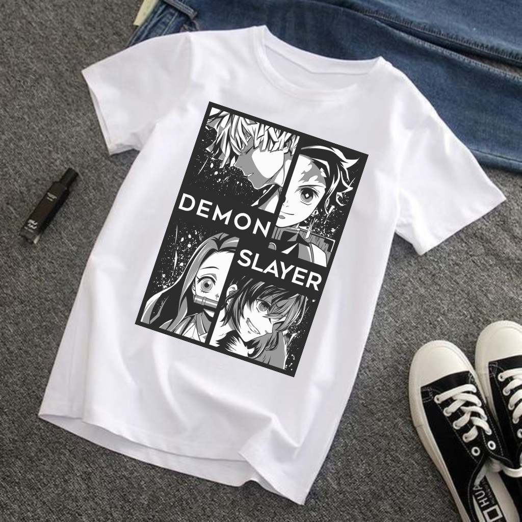 CAMISA CAMISETA UNISSEX DEMON SLAYER KIMETSU NO YAIBA ANIME JAPONES NEKUZO  INFANTIL JUVENIL UNISSEX em Oferta na Shopee