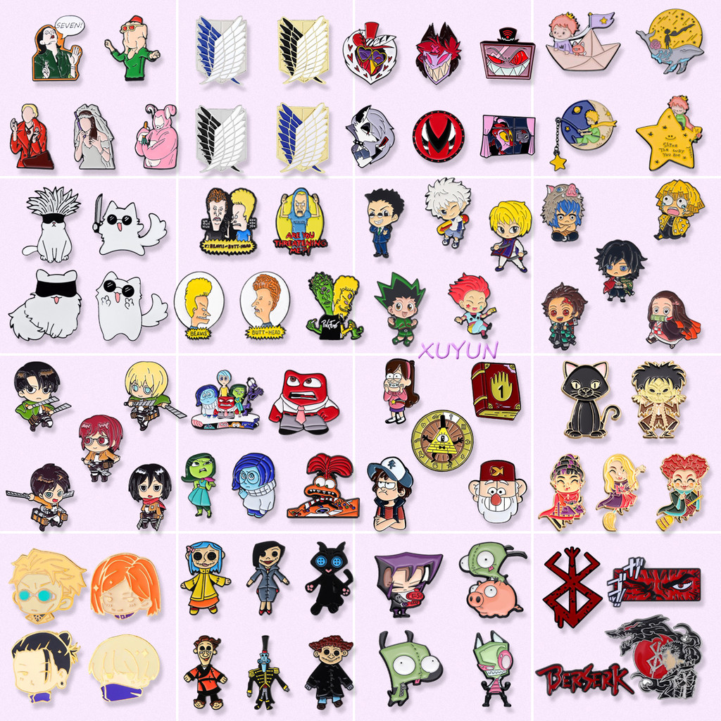 2 ~ 6 Pçs/SET Anime Série Broche De Lapela Genshin Personagem De Desenho Animado Esmalte Pin Design Mochila Crachá Jóias em Oferta na Shopee