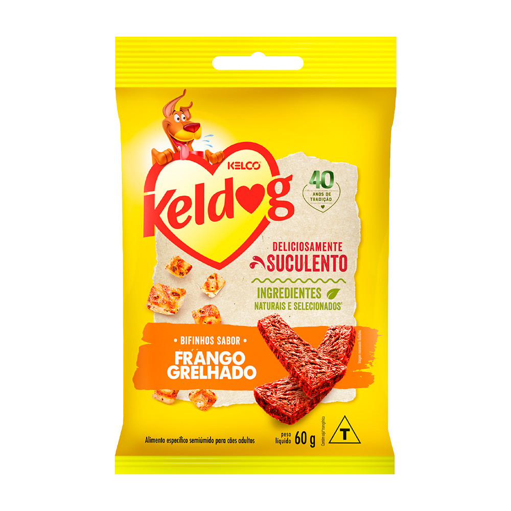 Bifinho Keldog Para Cães Sabor Frango Grelhado 60g em Oferta na Shopee