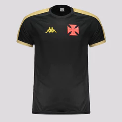 Camisa Kappa Vasco Supporter Gold CRVG Preta