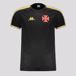 Camisa Kappa Vasco Supporter Gold CRVG Preta em Oferta na Shopee