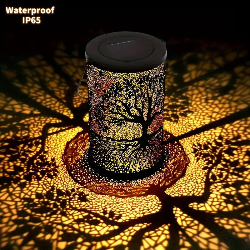 GTP-1254 Luminaria Solar Vintage Led Impermeável De Metal Luz Decorativa Para Jardim Quintal Arvore