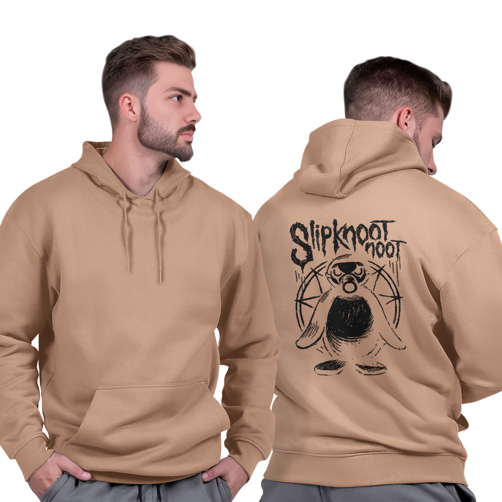 Casaco Masculino Canguru Capuz Peluciado Básico Confortável Slipknot