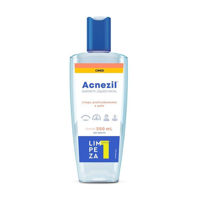 Sabonete Líquido Facial Acnezil Limpeza Profunda 200ml em Oferta na Shopee