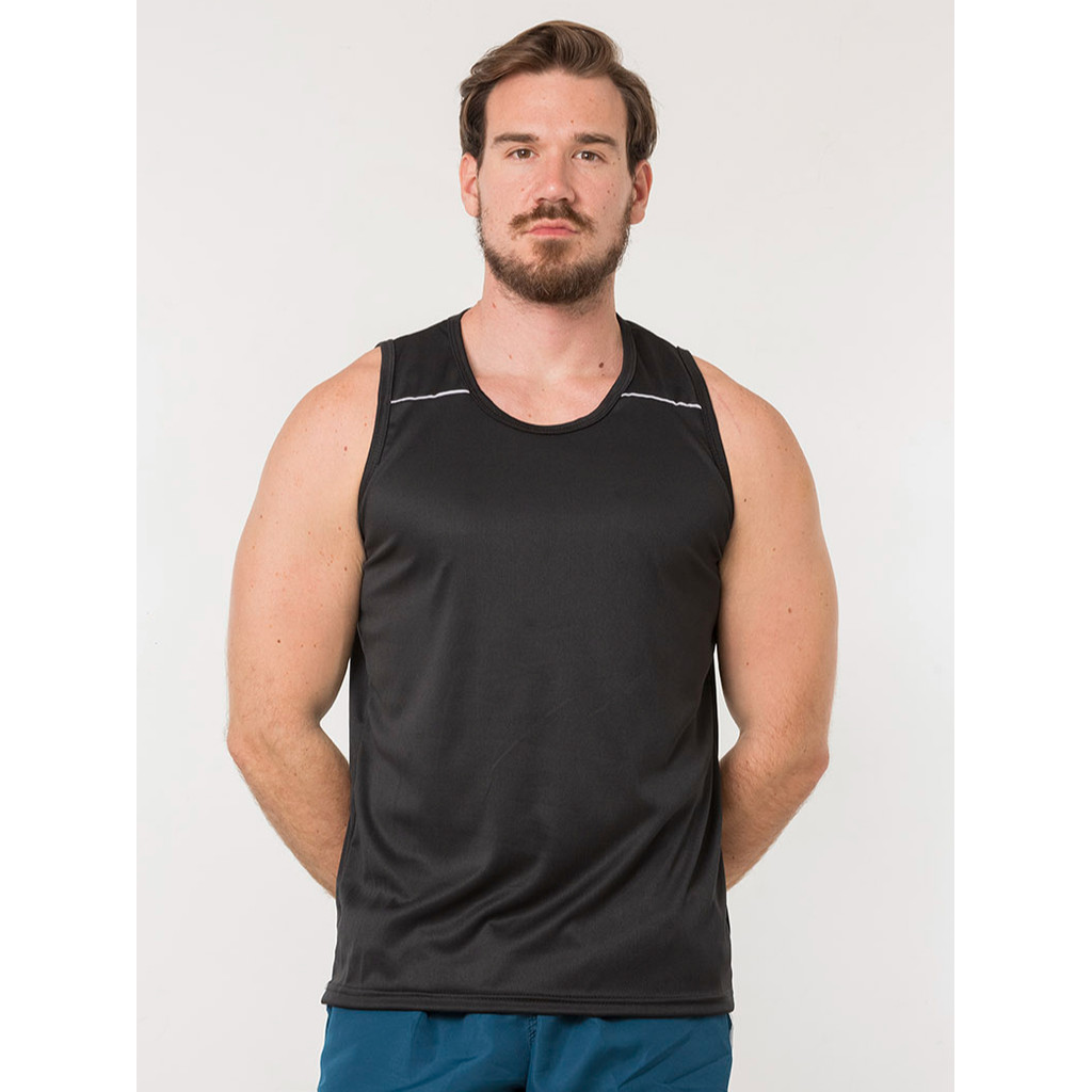 Camiseta masculina regata dryfit LISA 100%poliester respiravel leve para treinos corridas academia