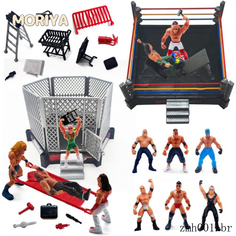 Cena de personagem de ringue de wrestler WWE action figure modelo set Gladiator Wrestling fantoches crianças brinquedos em Oferta na Shopee