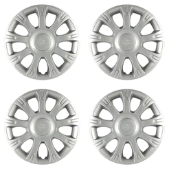 Calota Aro 14" cor Prata Modelo Sandero/Logan 2009/13 (Jogo c/ 4 Calotas) Grid - 086AR-PTA-E