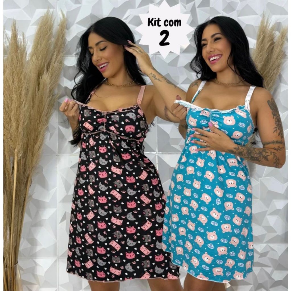 Kit 2 Camisolas Amamentação DJL em Oferta na Shopee