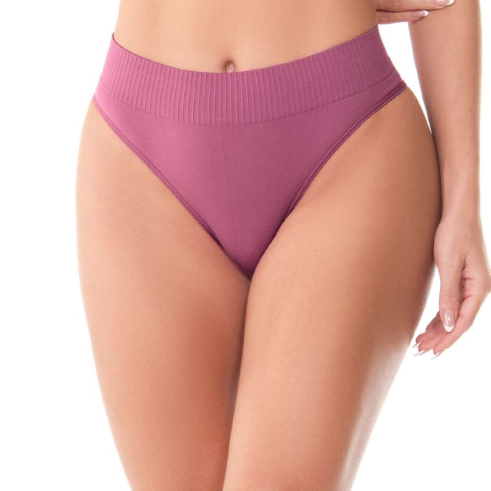Imagem Calcinha Tanga Jacquard Sem Costura Dusty Pink