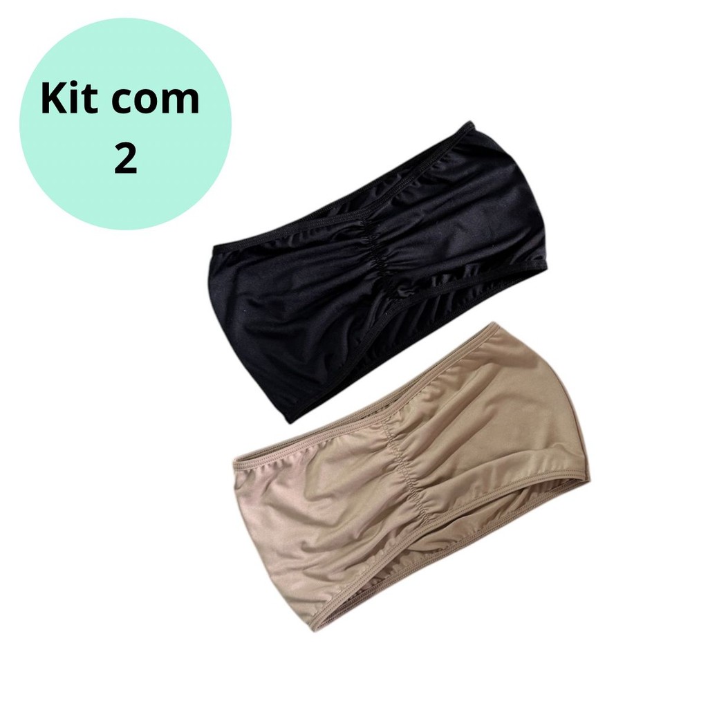 Kit 2 Top Faixa Bustiê Tomara Que Caia Sem Bojo Conforto Barato em Oferta na Shopee