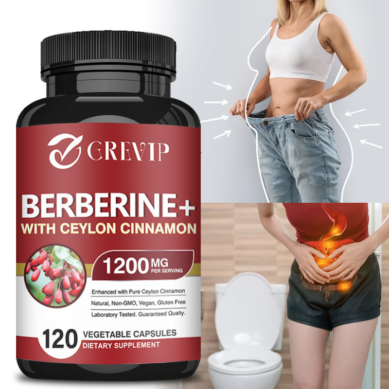 GREVIP Hidrocloreto De Berberina-1200 mg Com Canela Do Ceilão-100 Para Fortalecer A Imunidade E O Metabolismo De Apoio