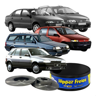 Par Disco Freio traseiro Solido Fiat 500 MobiTipo Marea Punto Tempra Sw em Oferta na Shopee