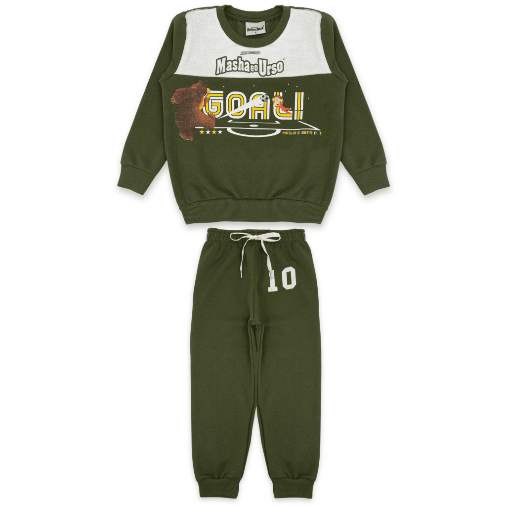 Conjunto Masculino Infantil Goal - Masha e o Urso - Baby & Kids Fashion
