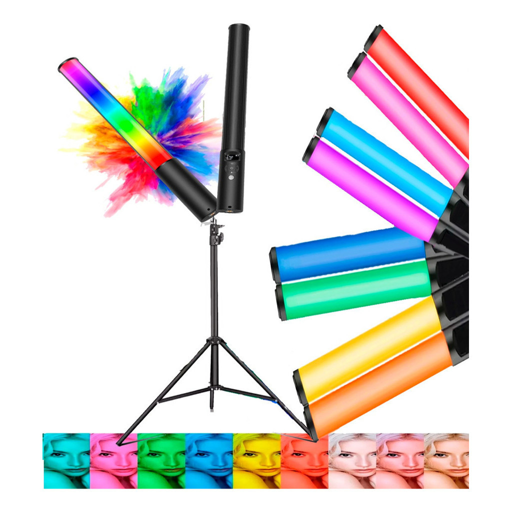 Bastão De Led Preenchimento Rgb Luxceo P400 Tripe 2.1m em Oferta na Shopee