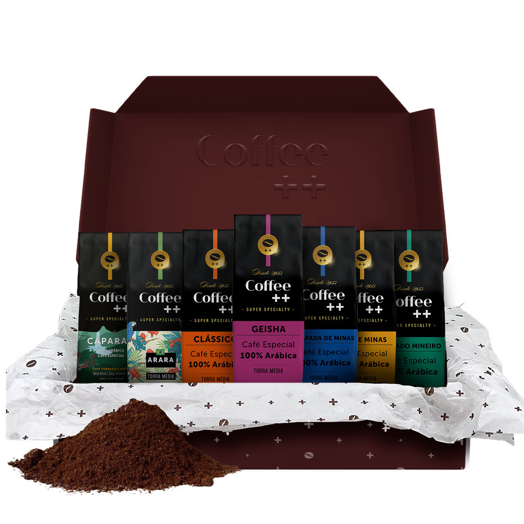 Kit 7 Pacotes Café Especial Torrado e Moído Coffee Mais - 7x250g - Food & Beverages