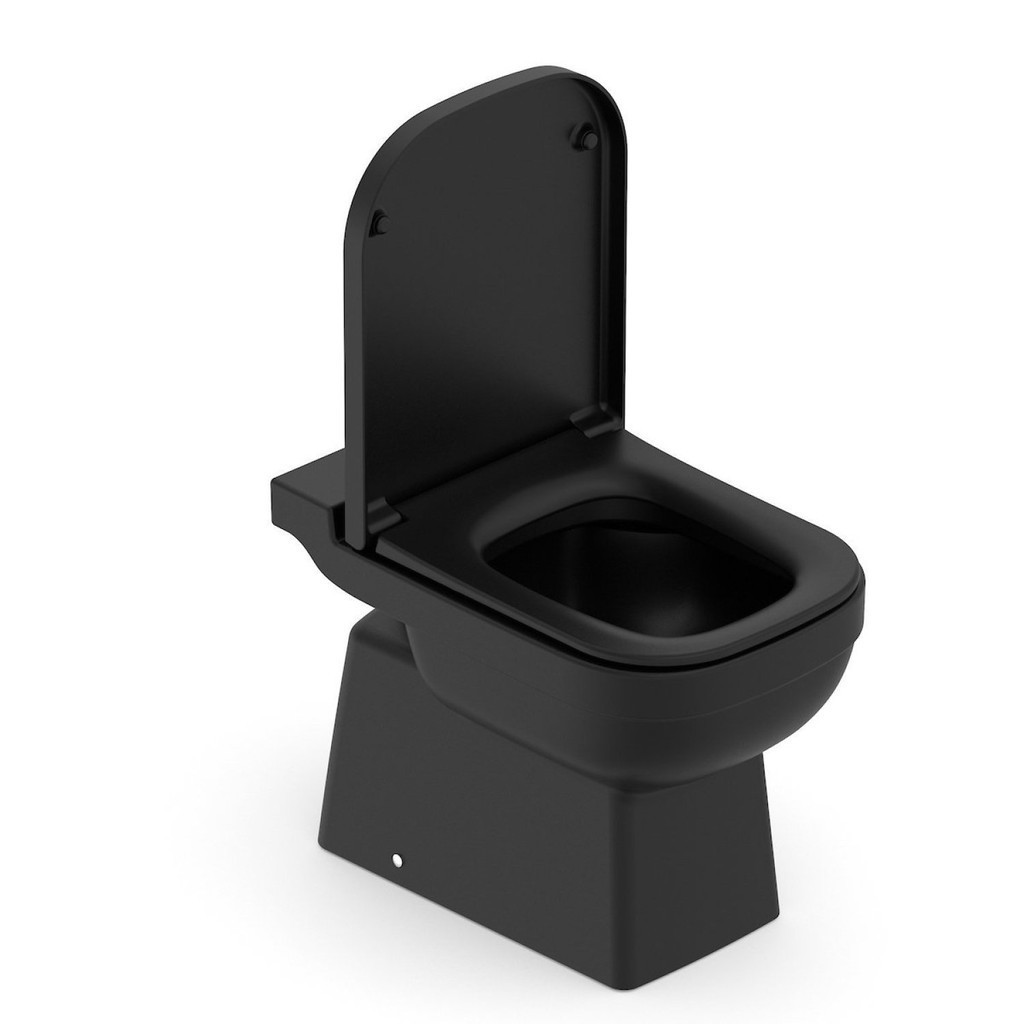 Kit Bacia Convencional com Assento Termofixo Elite Celite Matte Black - Home & Living