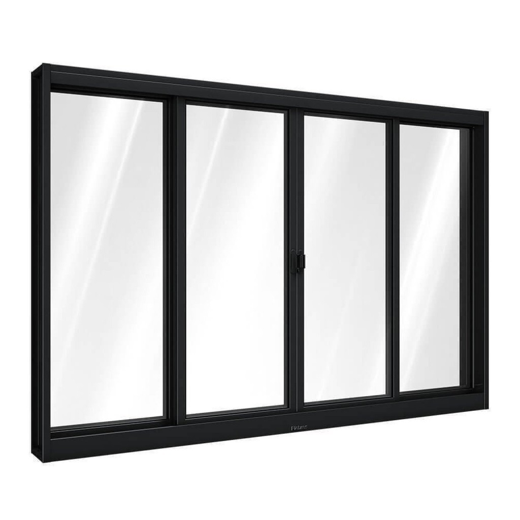 Janela de Aço de Correr Central 4 Folhas 100x200cm Aço Pronto Riobras - Home & Living