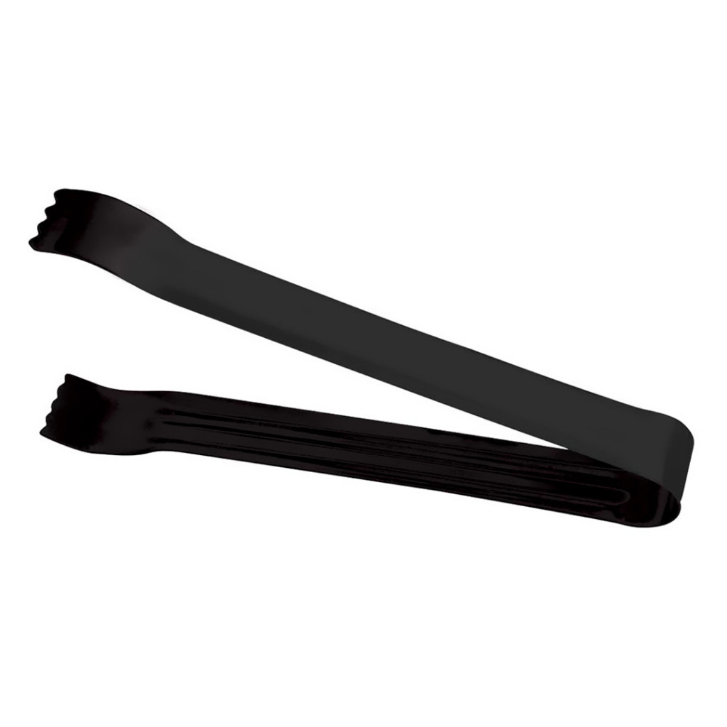 Pinça Pegador para Gelo Open Bar em Aço Inox Preto Dynasty Full Fit