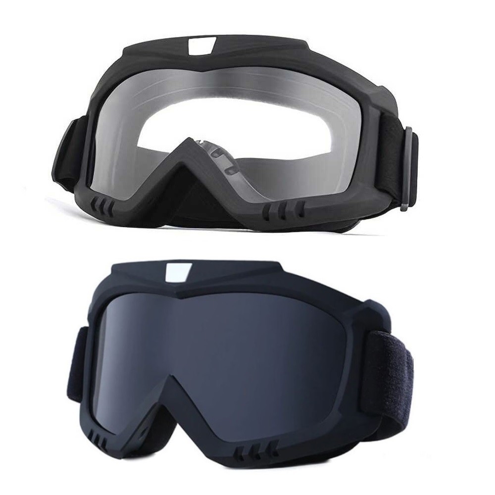 Kit 2 Óculos Snowboard Motocross Jet Ski Paintball Esqui Uv