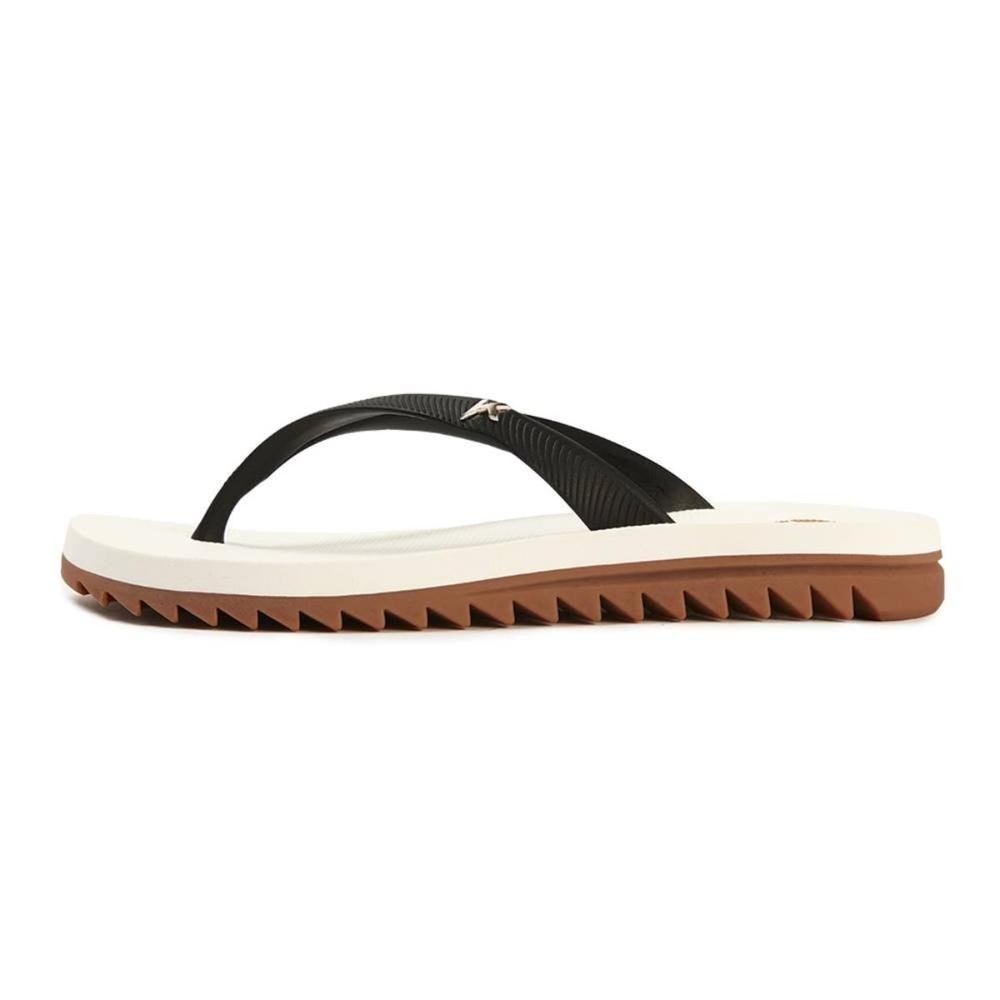 Detalhes do Chinelo Kenner New Ibiza Sem Estampa Flatform - Branco e Preto