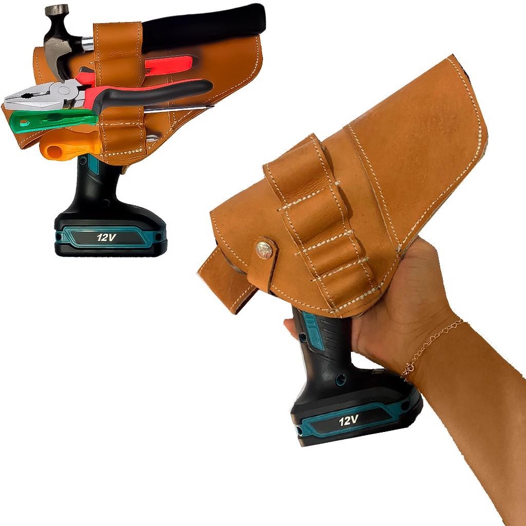 Suporte De Cinto Para Parafusadeira Furadeira Sem Fio Uso Profissional Couro em Oferta na Shopee