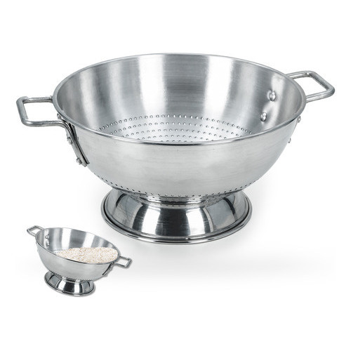 Escorredor Hotel 30 Cm 5 L Pequeno Alumínio Continental Peneira Lava Tudo Cozinha Restaurante Industrial Profissional Ma