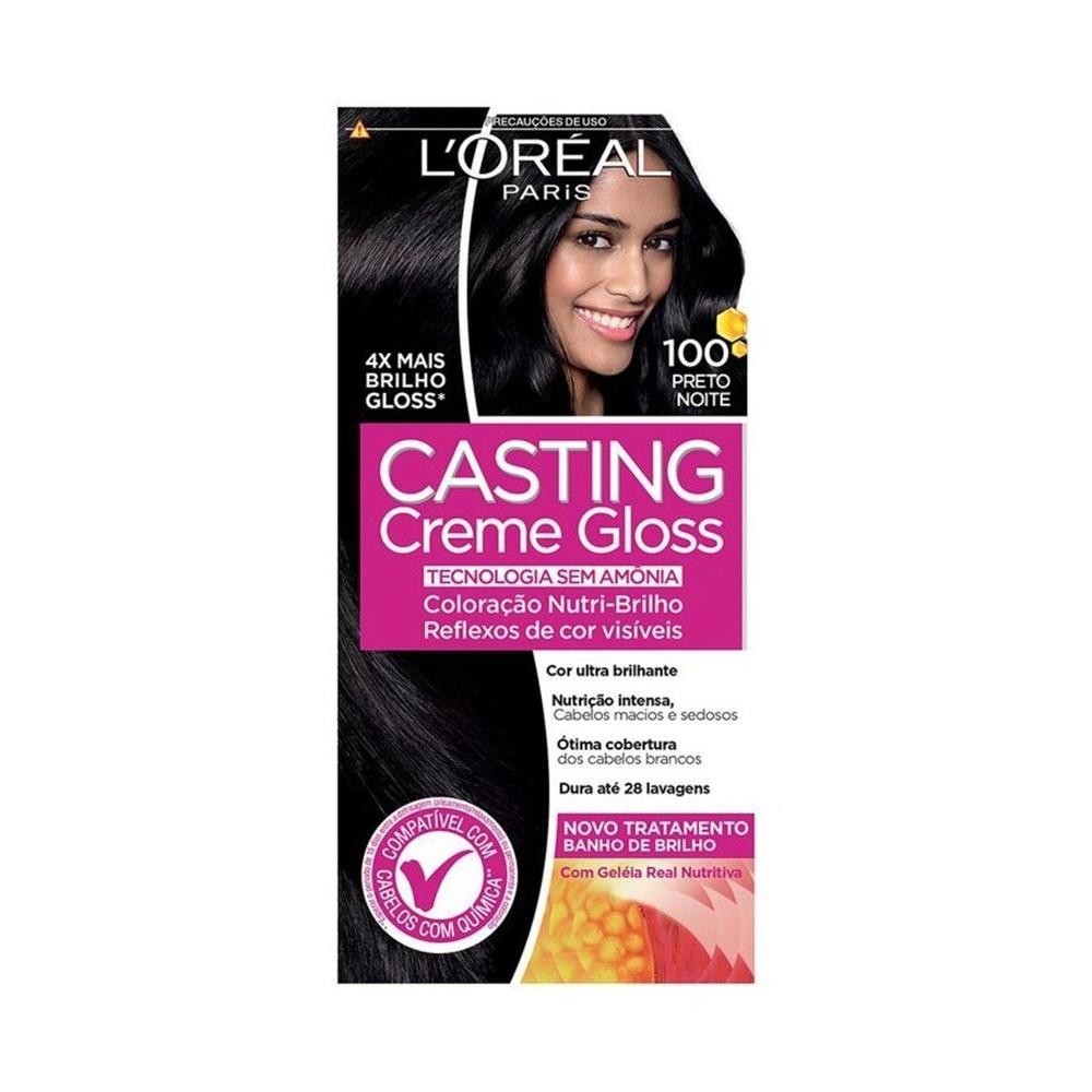 Tintura Casting Creme Gloss 100 Preto Noite em Oferta na Shopee
