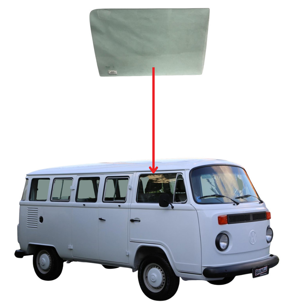 Vidro Porta Kombi Clipper Lado Direito Verde
